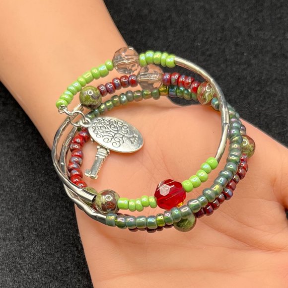 Beaded Charm Bracelet For Women - Picture 1 of 5